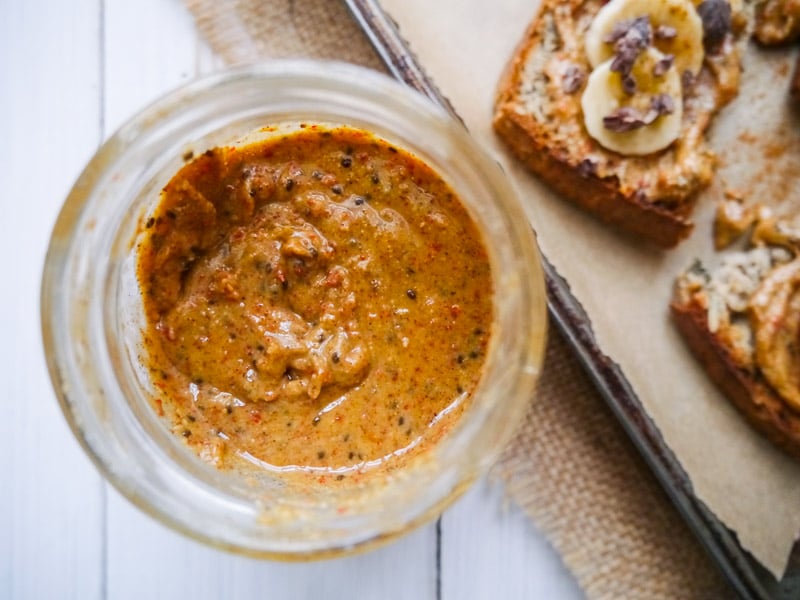 Nourish Everyday - Nut Goji and Chia Seed Butter Close Up