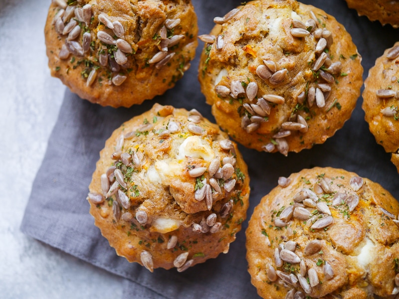 Buckwheat Carrot and Feta Savoury Muffins - Gluten free savoury muffins are the perfect sugar free snack and easy to make! Buckwheat carrot and feta is a really delicious healthy flavour combination.