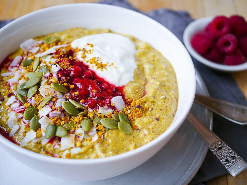 Banana Flax Turmeric Overnight Oats by Nourish Everyday - gluten free, refined sugar free and vegan friendly!