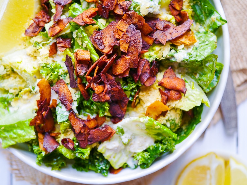 How to Make Vegan Coconut Bacon without Liquid Smoke - Nourish Everyday