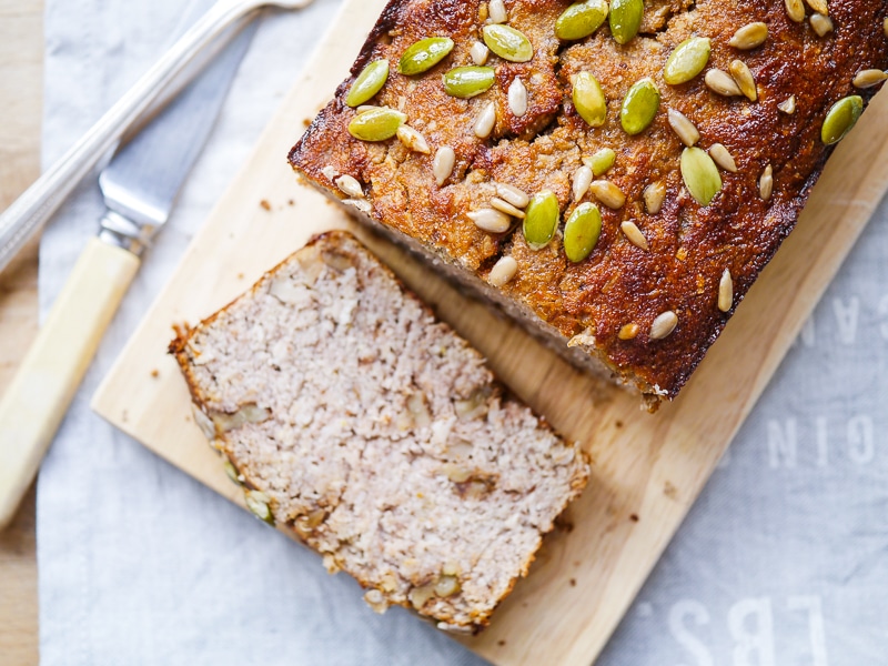 A healthy banana coconut bread recipe that's gluten free, dairy free & refined sugar free. Paleo friendly. Naturally sweetened, an easy healthy snack!